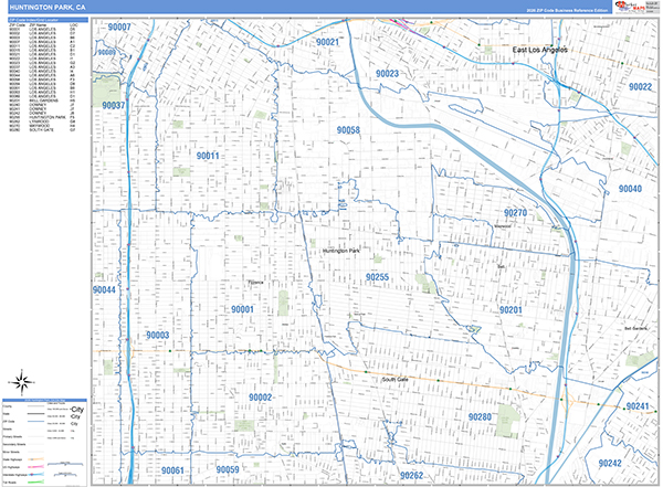 Huntington Park Map Basic Style